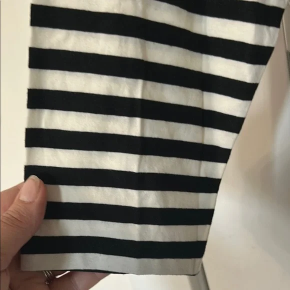 Chico's Black and White Striped Lace Blouse - Picture 6 of 8